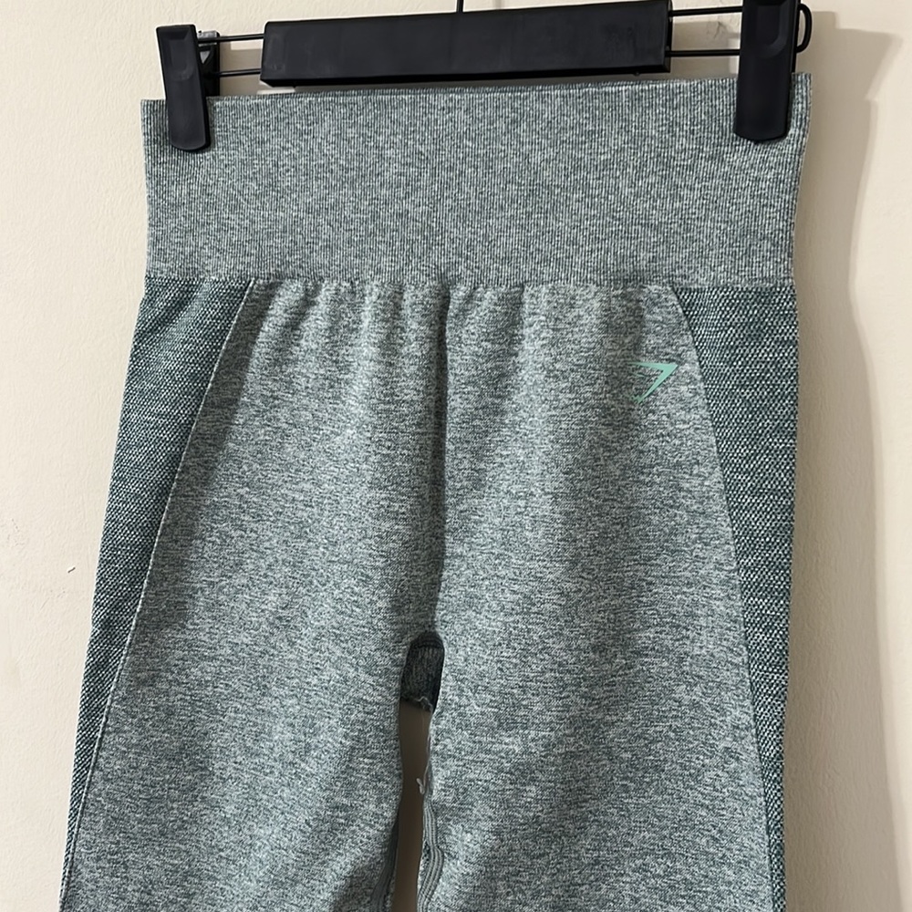 Gymshark Flex Cycling Bike Shorts Studio Green Marl Size Medium - Picture 3 of 7